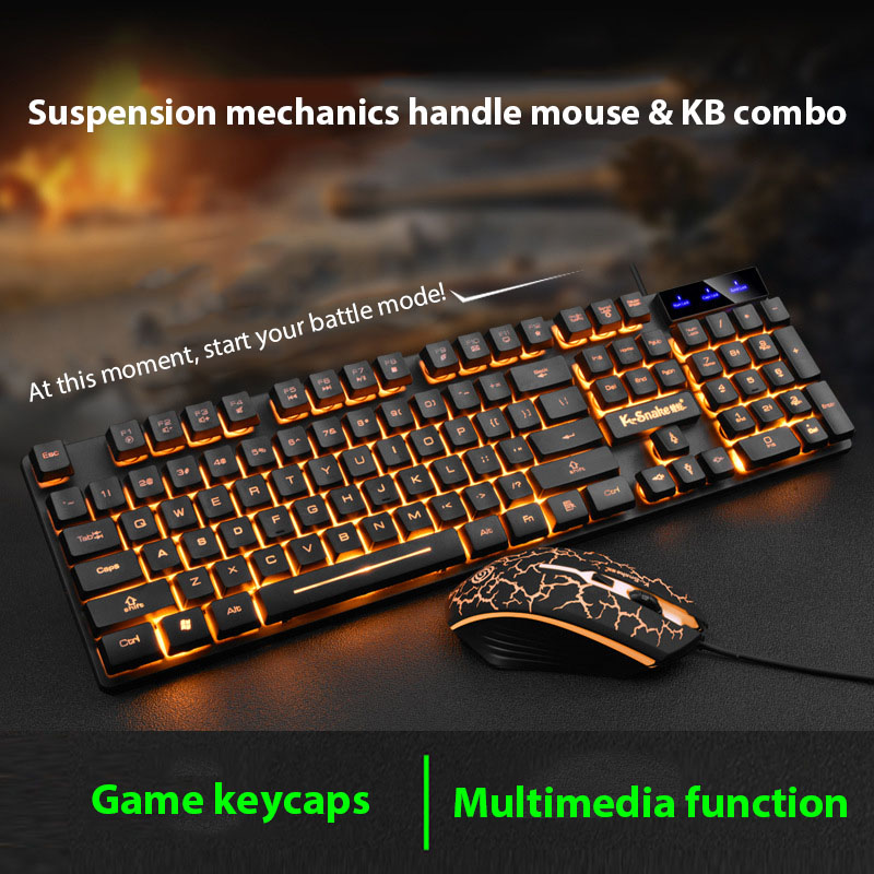 Ensemble KM320 et souris, clavier de jeu rétroéclairé lumineux et étanche_voghion.com