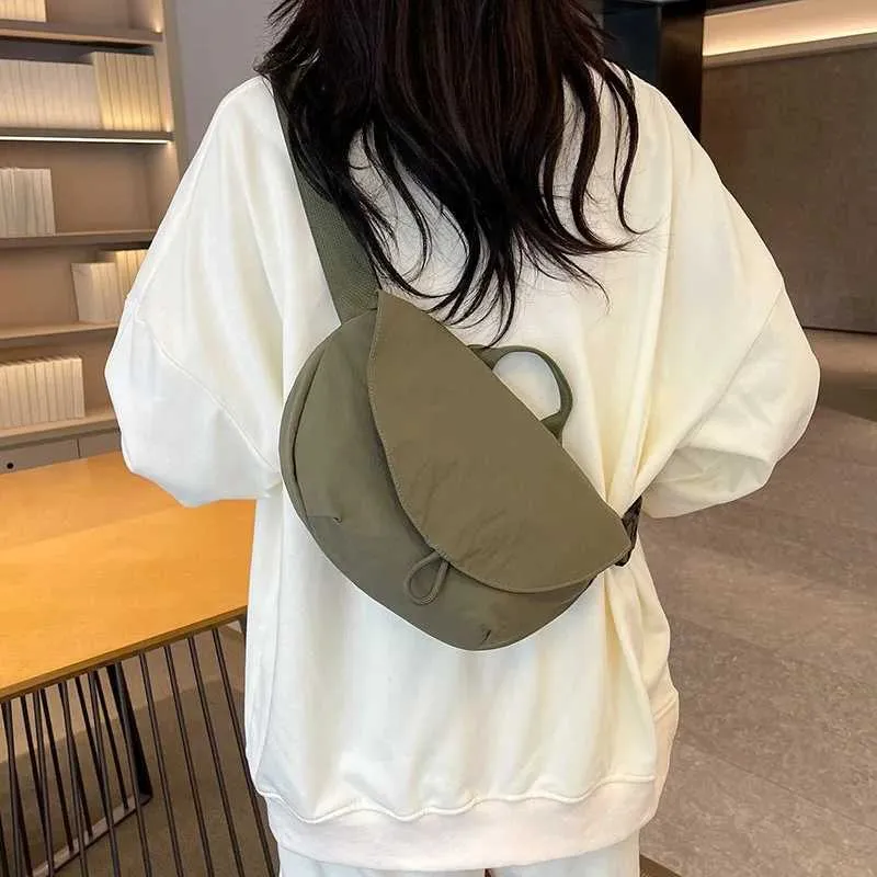 Borsa a tracolla elegante da donna borsa spalla e marsupio nylon_voghion.com