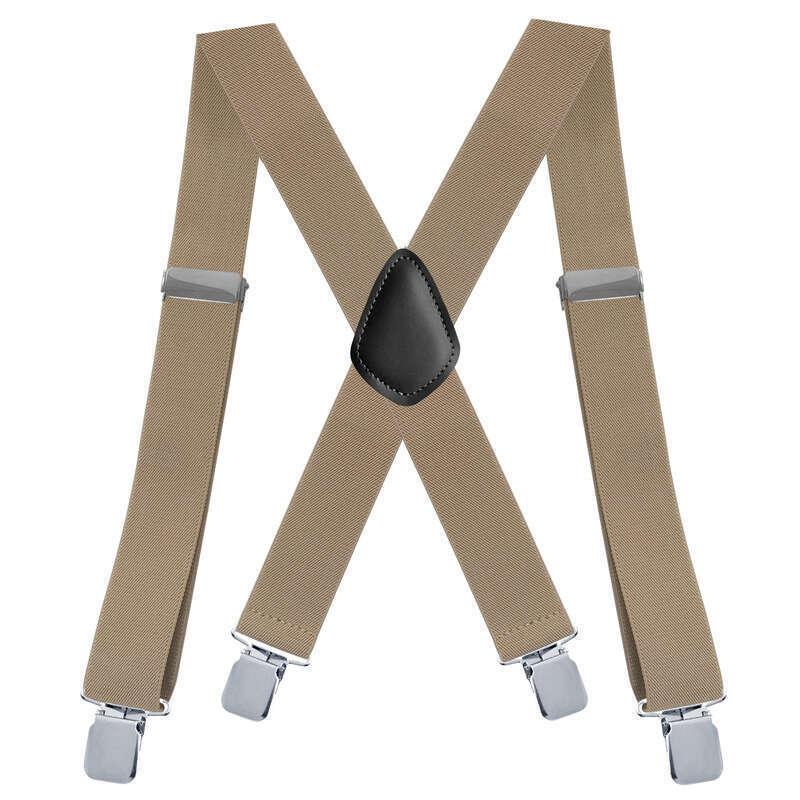 VOOTHOST Strapazierfähige Hosenträger in großer Größe für Männer, für die Arbeit im Freien, 5,1 cm breit, X-Rücken, 4 starke Clips, verstellbare elastische Hosenträgergurte F0216_voghion.com