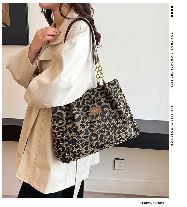 Trendig damaxelremsväska med leopardmönster i bohemisk stil_voghion.com