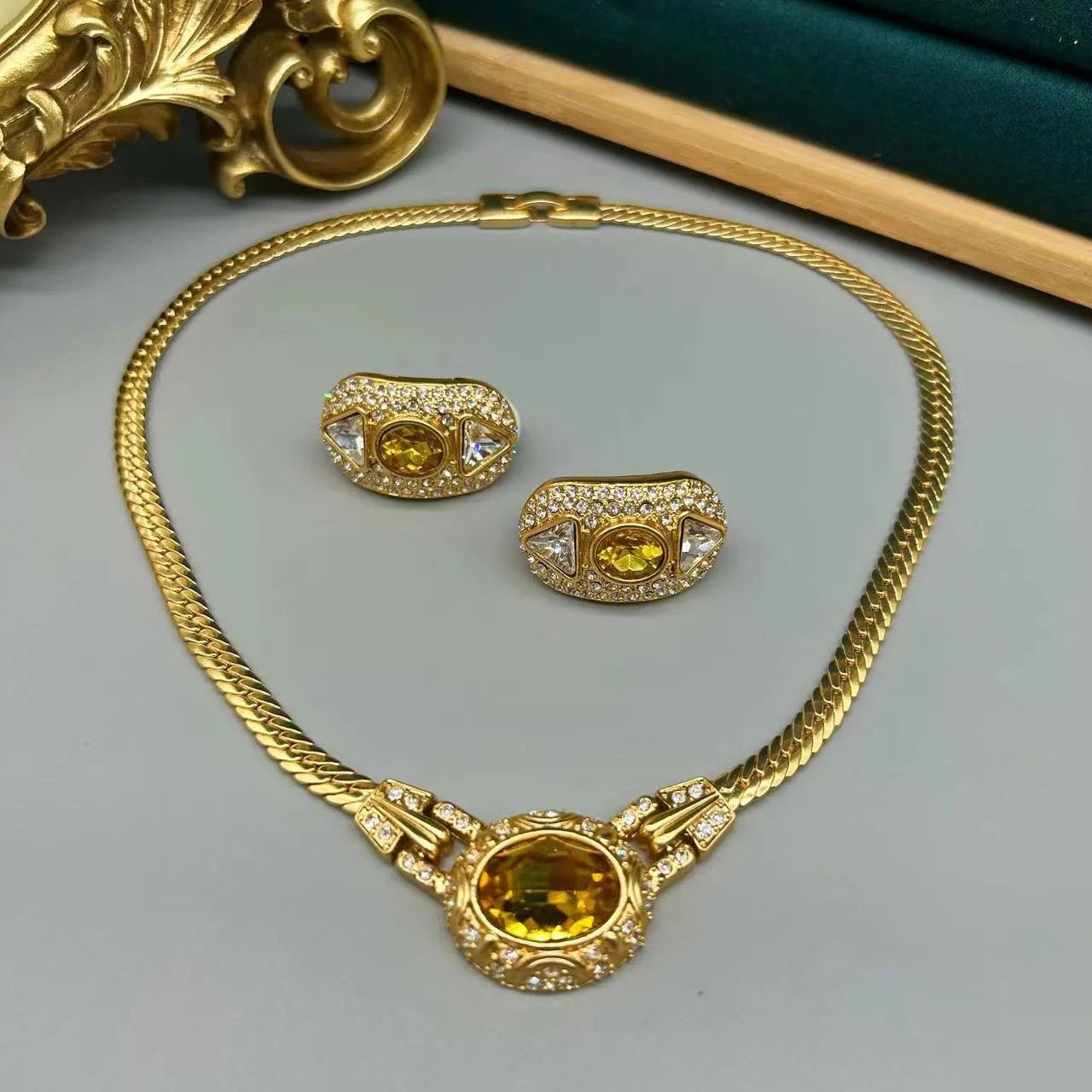 Ketten Vintage Smart Topaz Kette Halskette für Frauen_voghion.com