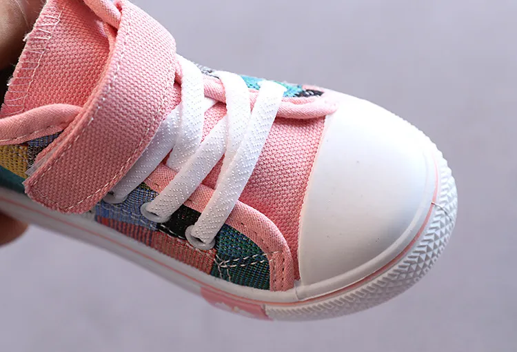Children's Casual Shoes High Top Toddlers Kids Canvas Sneakers for Boys Girls Fashion Classic Checkered Soft Rubber Sole_voghion.com