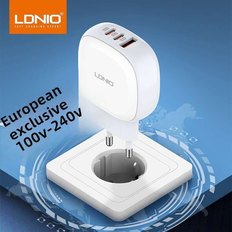 LDNIO Laptop töltő Európai Szabványos 67W Mobiltelefon Tablet Digitális Dugó Több Portos Gyorstöltés_voghion.com