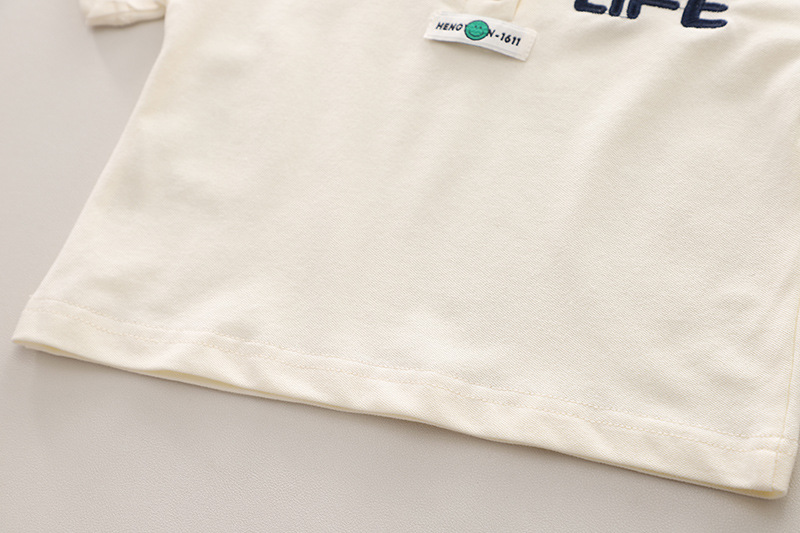 Boys Summer Polo Shirt And Shorts Set Solid Colour Casual Kids_voghion.com