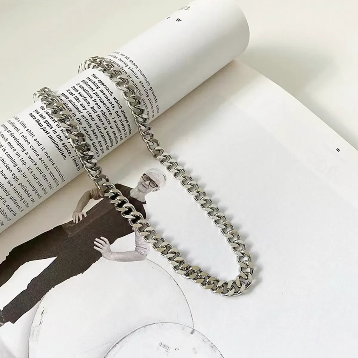 Catene Moda Europea E Americana Uomo Collana In Rame Puro Placcato Con Oro/S Argento Doppia Catena Cubana Stretta Hip-hop_voghion.com