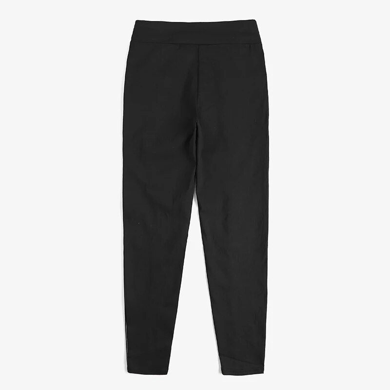 PLUS SIZE Dammen Skinny Leggings ZANZEA Moud PU Lieder 2023 Fréijoer Hierscht Patchwork Elastesch Hosen Casual Solid Reißverschluss_voghion.com