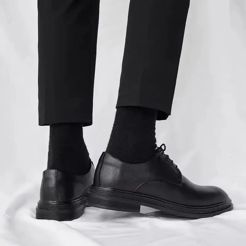 Business Offizielle Gesellschaftsschuhe Herren Schwarz Gentleman Leder Freizeitkleidung Elegant Klassisch Set 39 Party 240930_voghion.com