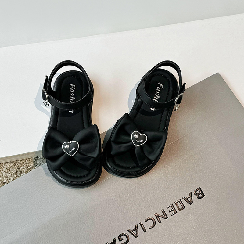 Sandalias con lazo de viento pequeñas y fragantes, versátiles, novedad de verano, zapatos de playa para niña pequeña, 2024_voghion.com
