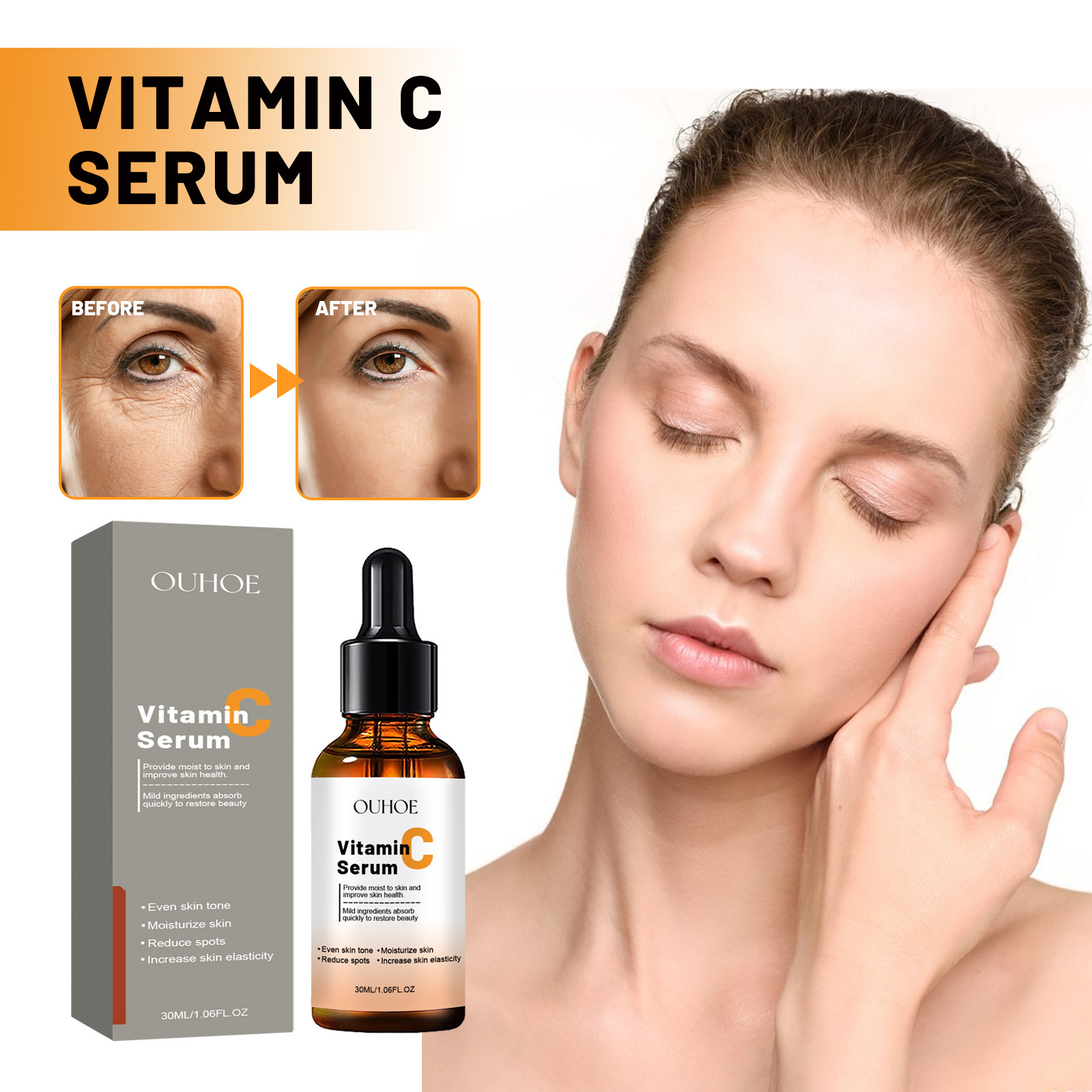 OUHOE Gesichtsbehandlung zum Verblassen feiner Lift-Kopflinien, Straffen der Haut, Befeuchten, Befeuchten und Verhindern der Hautalterung_voghion.com