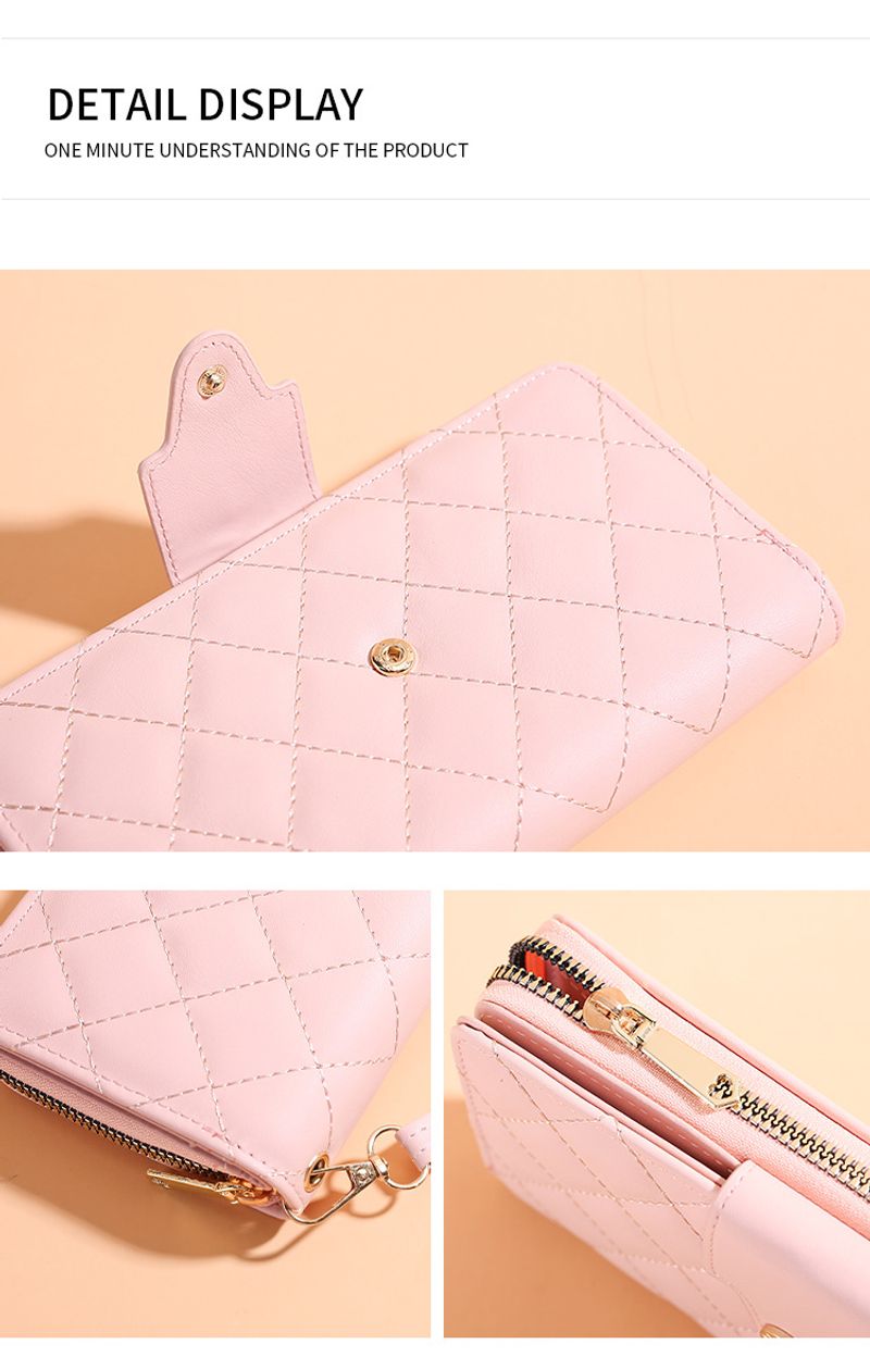 Brieftasche Clutch Lange Damen Weibliche Handy Münze Multifunktions-Kartentasche Kleine Geldbörse Mädchen_voghion.com