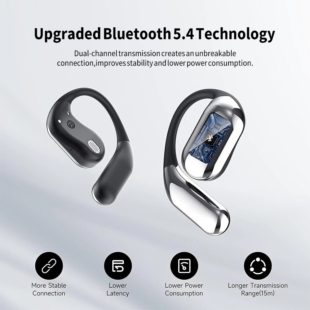 True Wireless Bone Conduction Headphones, OWS Open Ear Earphones With Earhooks_voghion.com