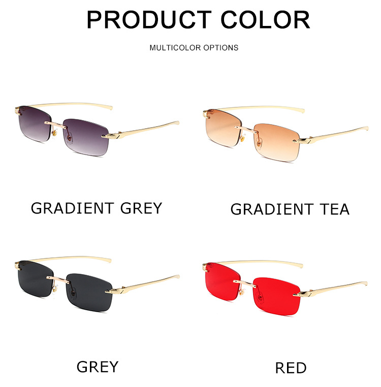 Leopard Head Frameless Sunglasses – High-End Small Frame For Women Fashion Trends Hot-selling_voghion.com