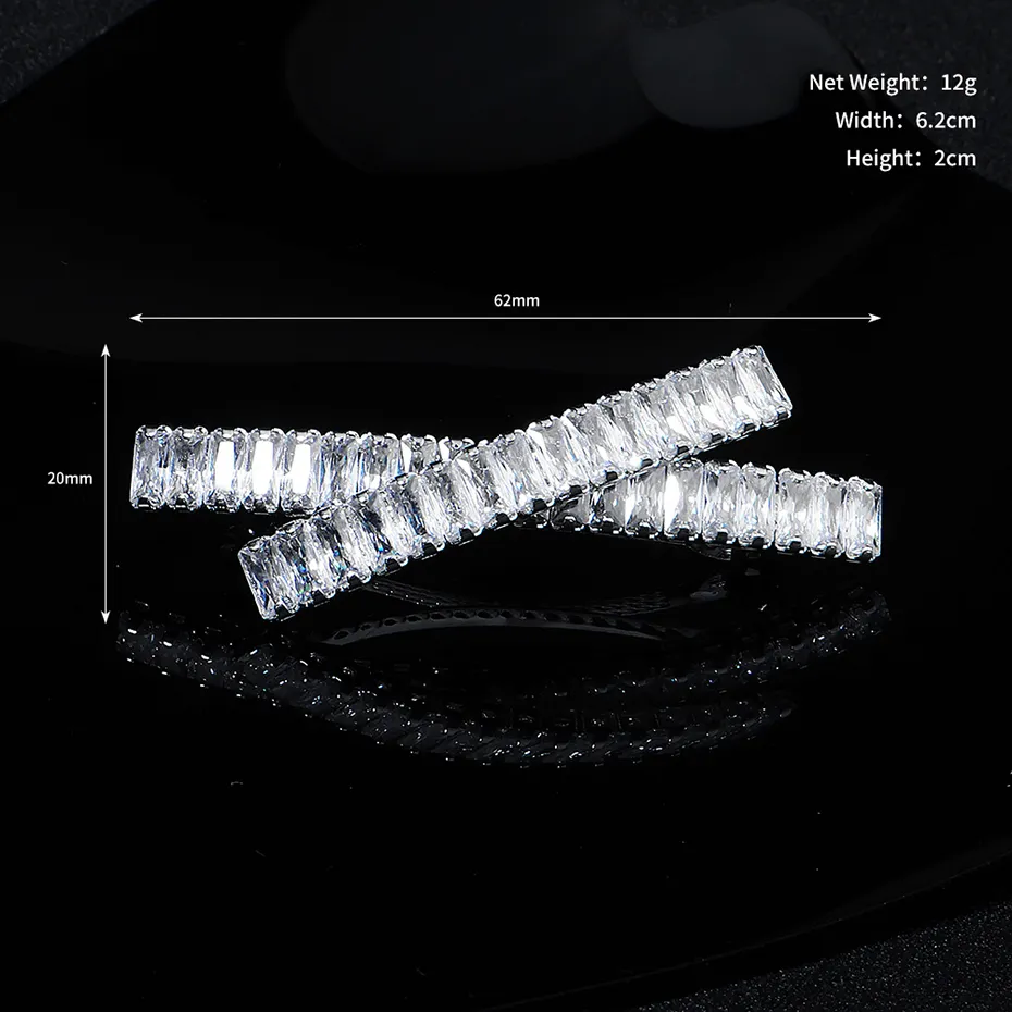 Miallo Modische Haarspange mit Zirkonia, Blatt-Clips für Frauen, Accessoires für Brautjungfern, Hochzeit, Haarschmuck, Party, Braut_voghion.com