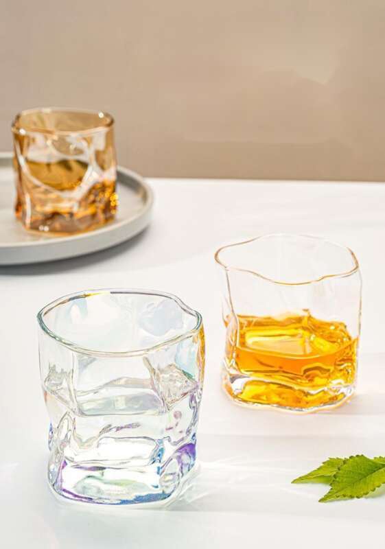 viski Vesi Origami Twist Glass, Juice Milk Beverage Glass_voghion.com