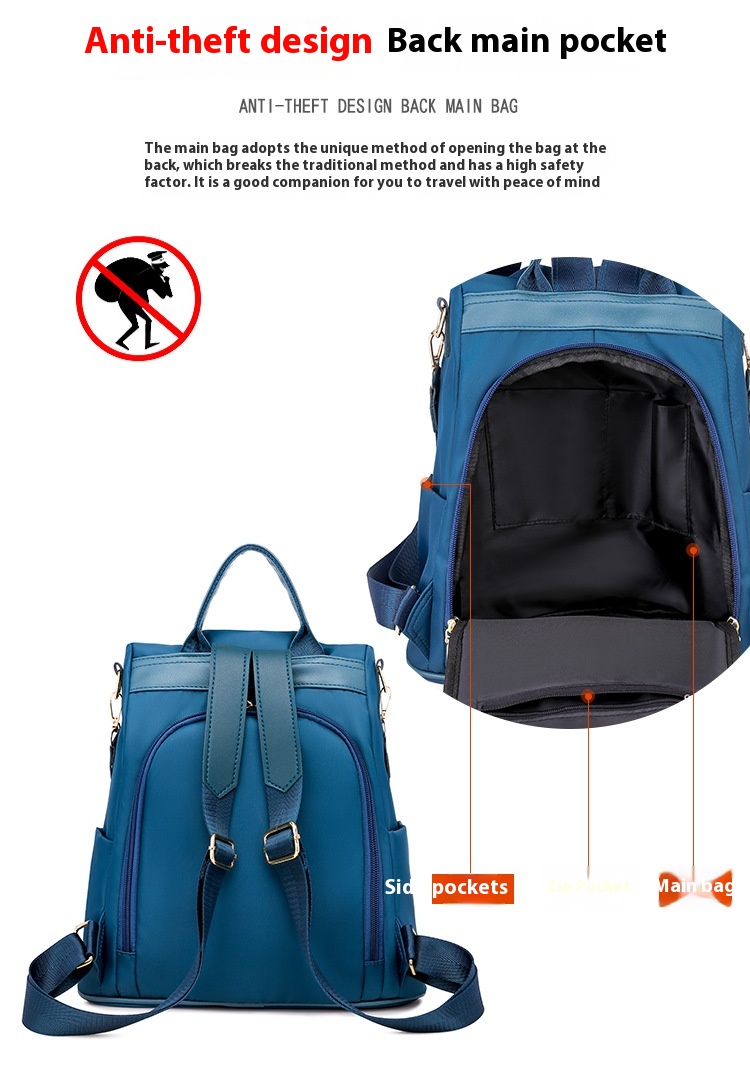 2024 New Oxford Cloth Small Backpack For Women Korean Version Anti-theft Lightweight Single Shoulder Dual-purpose Student Backpack_voghion.com