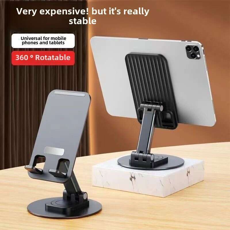 Bază rotativă pliabilă mecanică din aliaj de aluminiu și metal, suport pentru tabletă de birou, suport pentru telefon desktop_voghion.com
