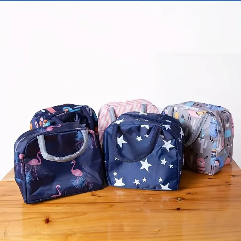 Insulated Aluminum Foil Lunch Bag Waterproof And Oil-proof Portable Stylish Convenient Storage Solution For School Work_voghion.com