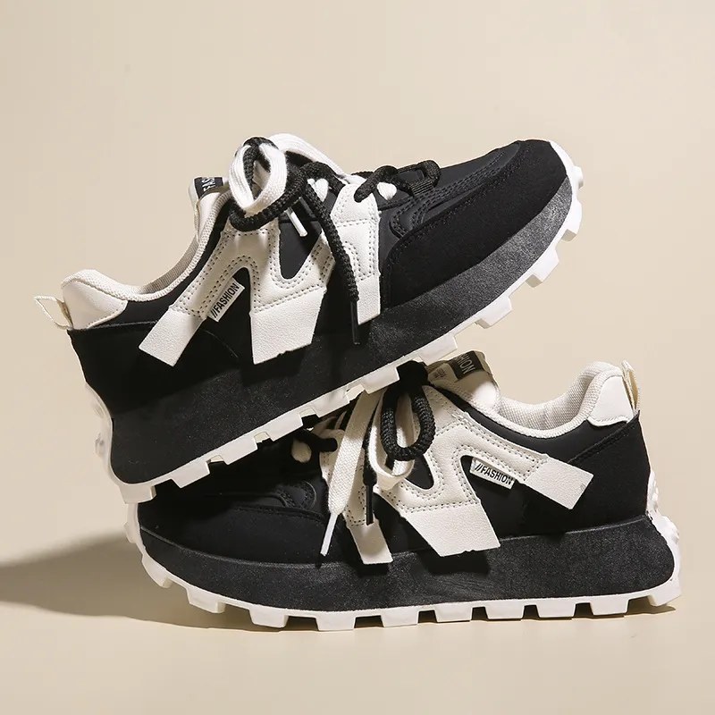 Women Trendy Sneakers Sports Running Shoes Runners Athleisure Style Fashion Black Free Shipping_voghion.com