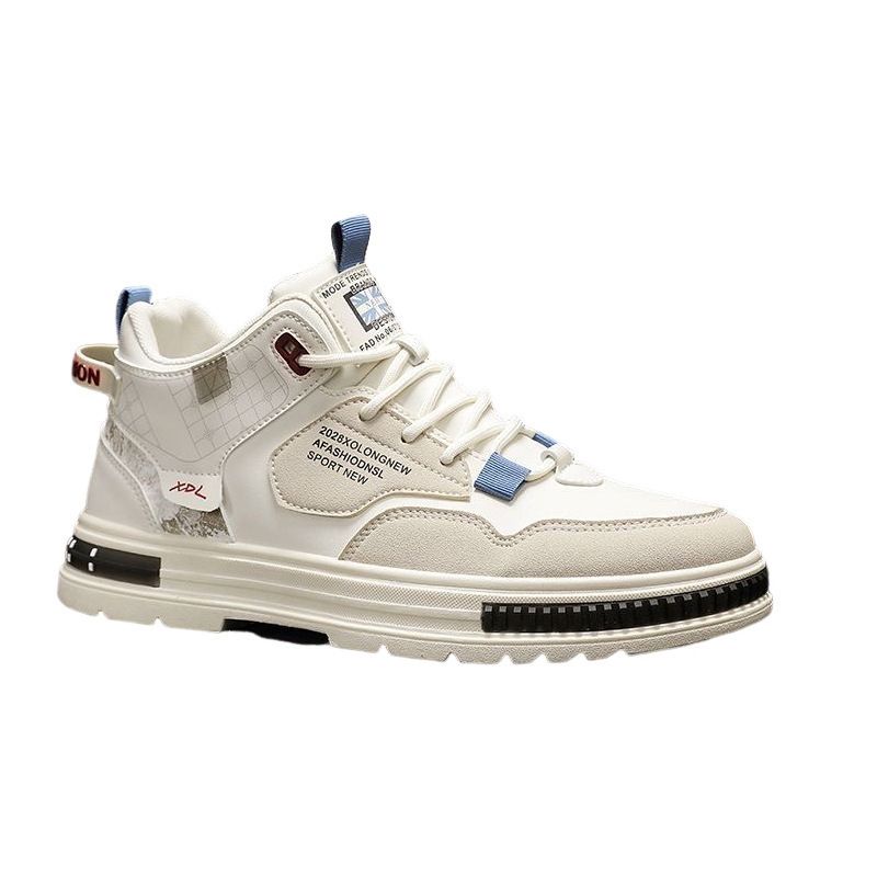 Pantofi sport casual pentru bărbați, cu talpă groasă, versatili, 2024, stil britanic, stil nou, piele, stil de lucru, Martin_voghion.com
