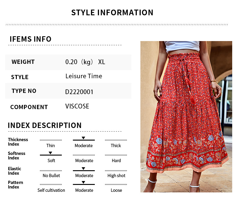 Damen Midirock Sommer Für Den Urlaub Plus Size Rock_voghion.com