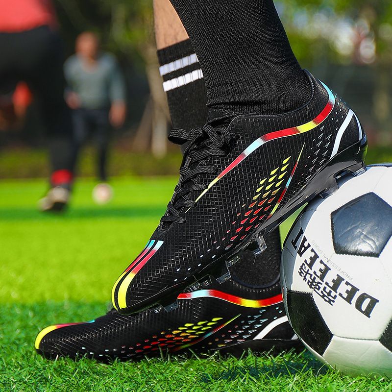 Fußballschuhe Herren und Damen mit langen gebrochn Spikes, professionelle Trainings-Sneakers, Sportschuhe für_voghion.com