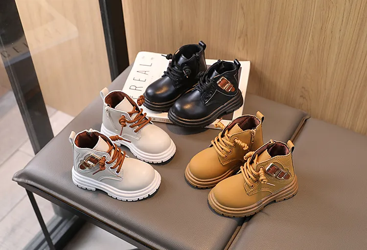 Pantofi sport pentru copii mici, toamnă și iarnă, noi, fete, maro, Kidsnest, băieți, casual, cu talpă moale, cizme scurte, mărime_voghion.com