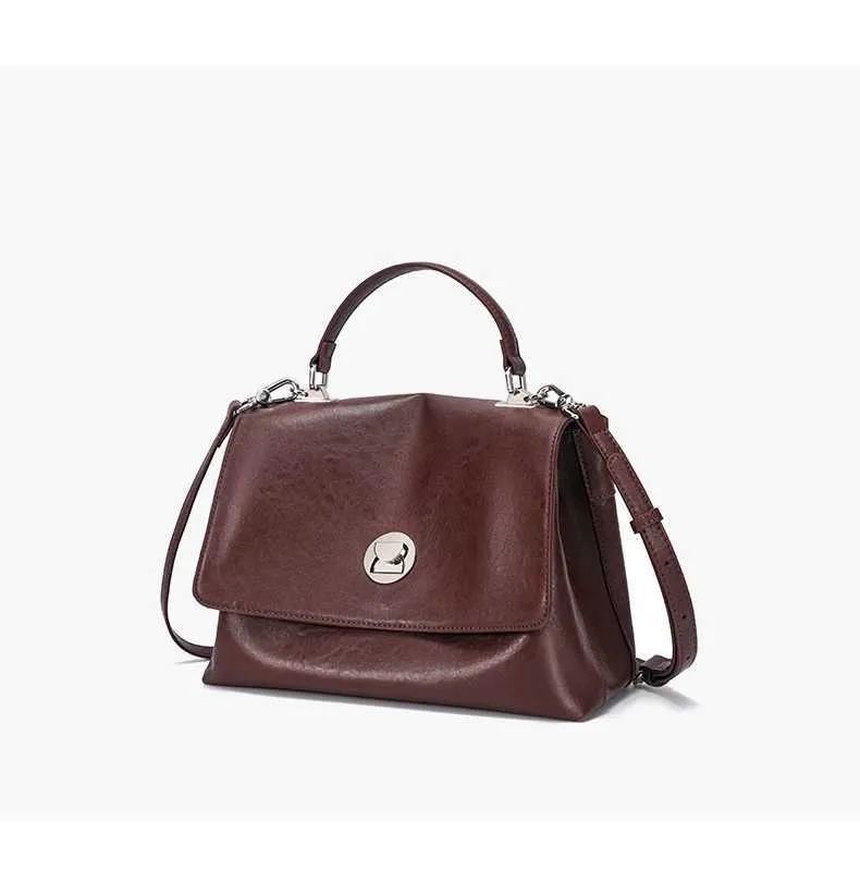 Hifashion Retro Vera Pelle Grandi Borse a Tracolla per Donna 2025 Tendenza Designer Satchel Tote Crossbody Ufficio Signore_voghion.com