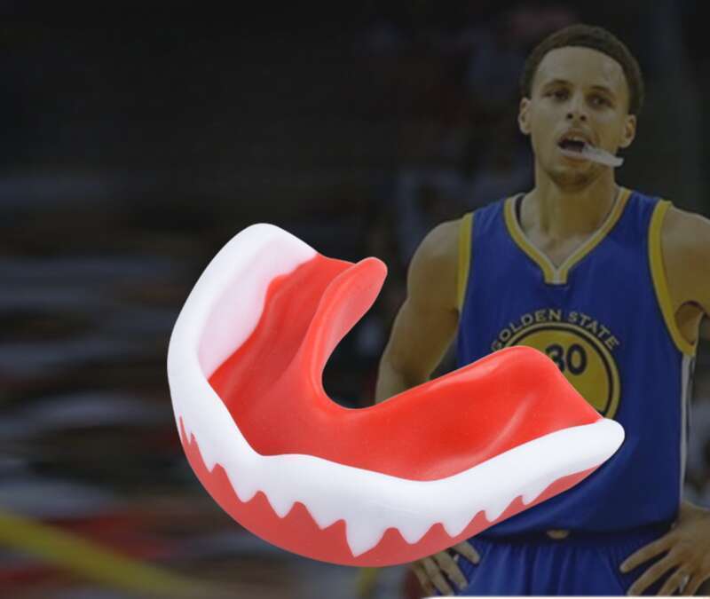 EVA Cutting Two-color Boxing Sanda Sports Guard, Shark Training Teeth Guard