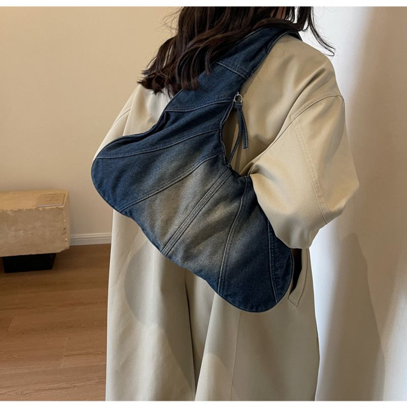 Tasca sottobraccio in denim invecchiato 2024 Nuova borsa vintage retrò lässig Pendler Canvas Umhängetasche_voghion.com