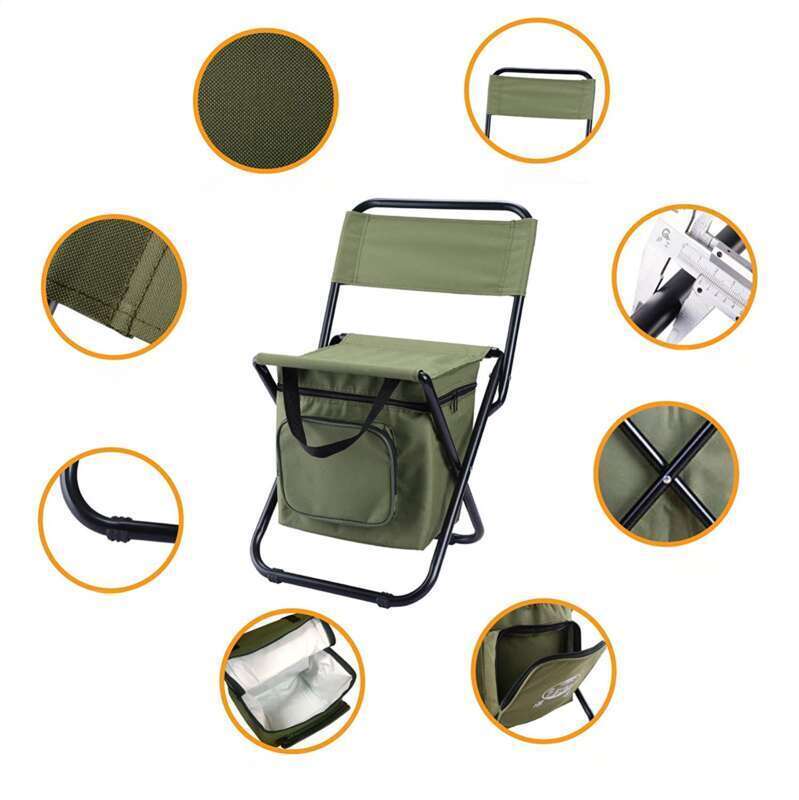 Choose It For Outdoor Leisure! Portable Folding Ice Pack Chair With Super Convenient Insulation And Storage_voghion.com