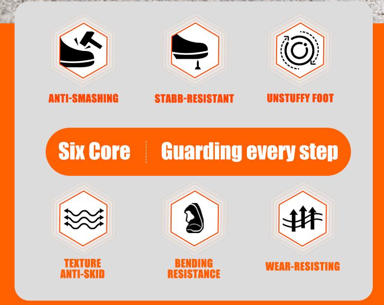 GUYISA Safety Shoes Kasut Kerja Lelaki  Steel Toe Work Shoes Anti-smash CN39-46 1101BK_voghion.com
