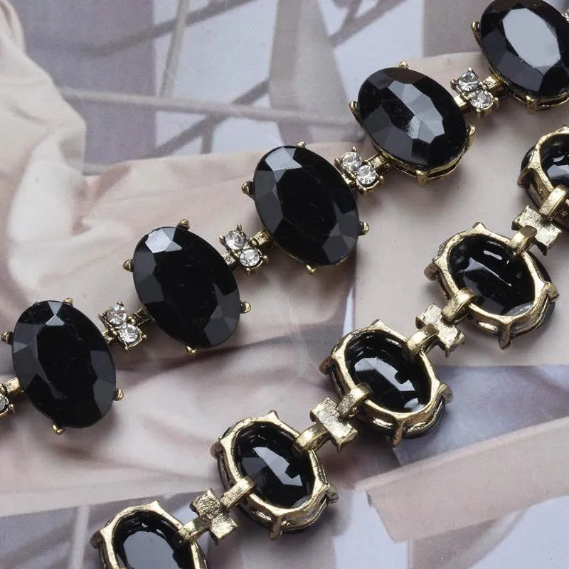 Rhinestone Choker Necklace Vintage Statement Pendant For Women_voghion.com