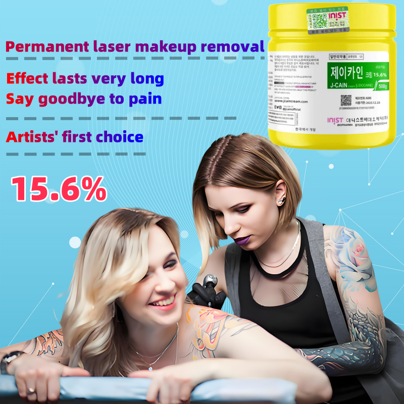 15,6 % J-Cain Tattoo Artist Schmerzlose Augenbrauen-Profi-Creme Gesichts-Mikronadel 500 g_voghion.com