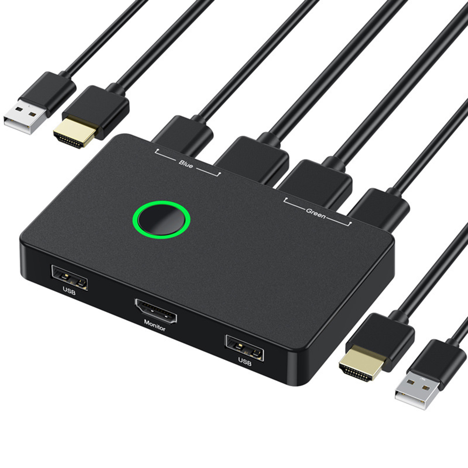 1 Set 4K HD-compatible High Speed with Indicator Light USB 2 Computers Sharing Multiple Devices Switcher Box Home Supply_voghion.com