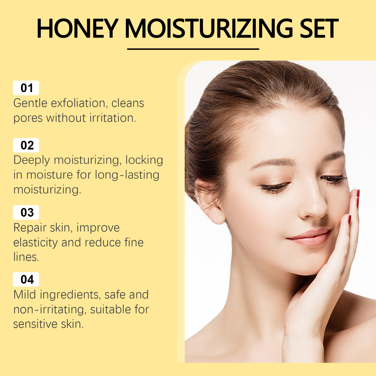 EELHOE Set exfoliant hidratant pentru piele cu miere Set hidratant exfoliant delicat pentru curățarea pielii_voghion.com