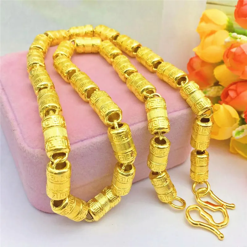 Ketten MOD 14K GOLD HÄRREKETT FIR HOCHZÄIT VERLOBUNG JUBILÄUM SCHMIERZEN VERDÉCKT GËL KETTE CADEAUEN FIR MÄNNER_voghion.com
