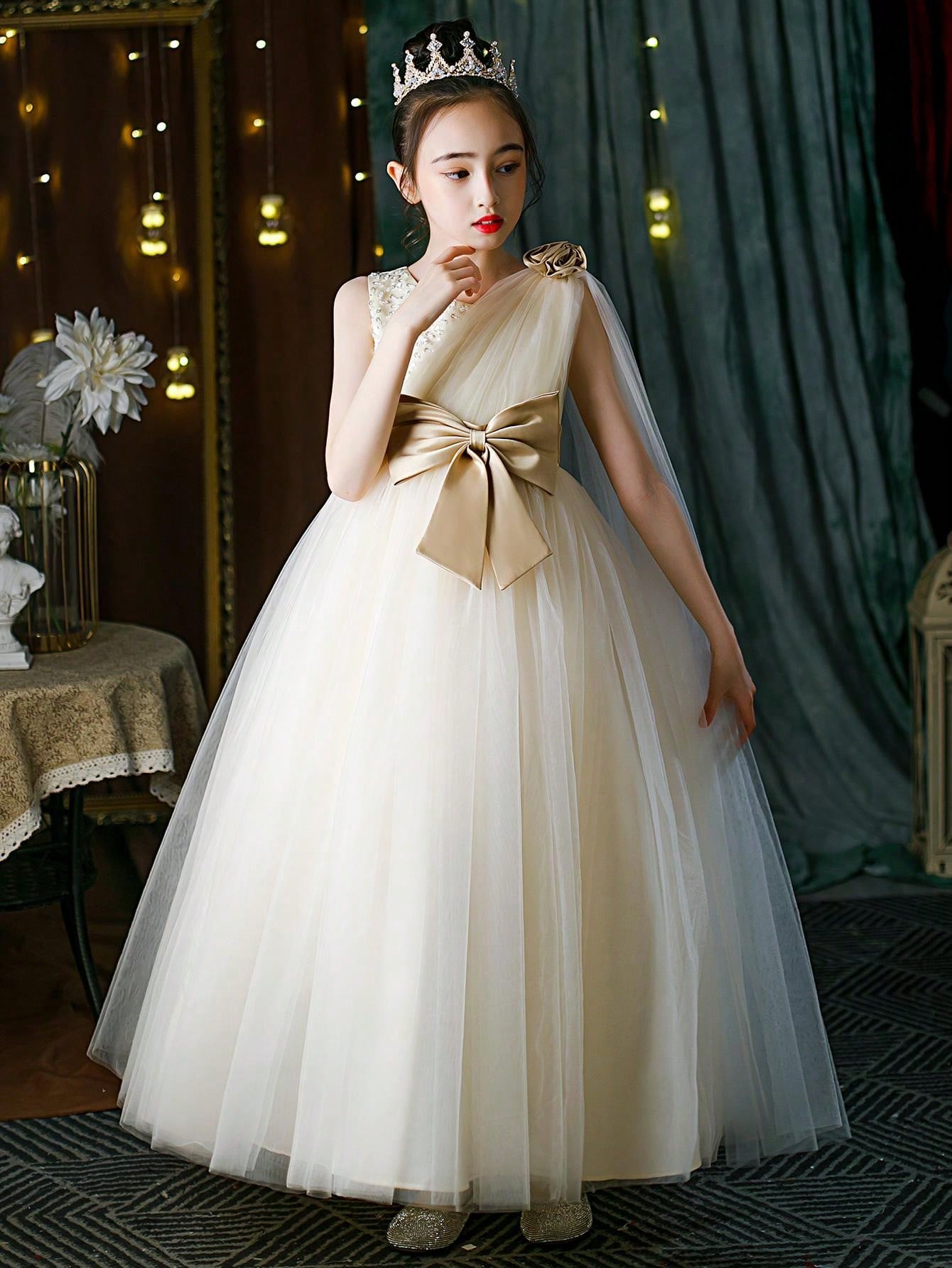 Vestido de princesa para menina para festas e casamentos_voghion.com