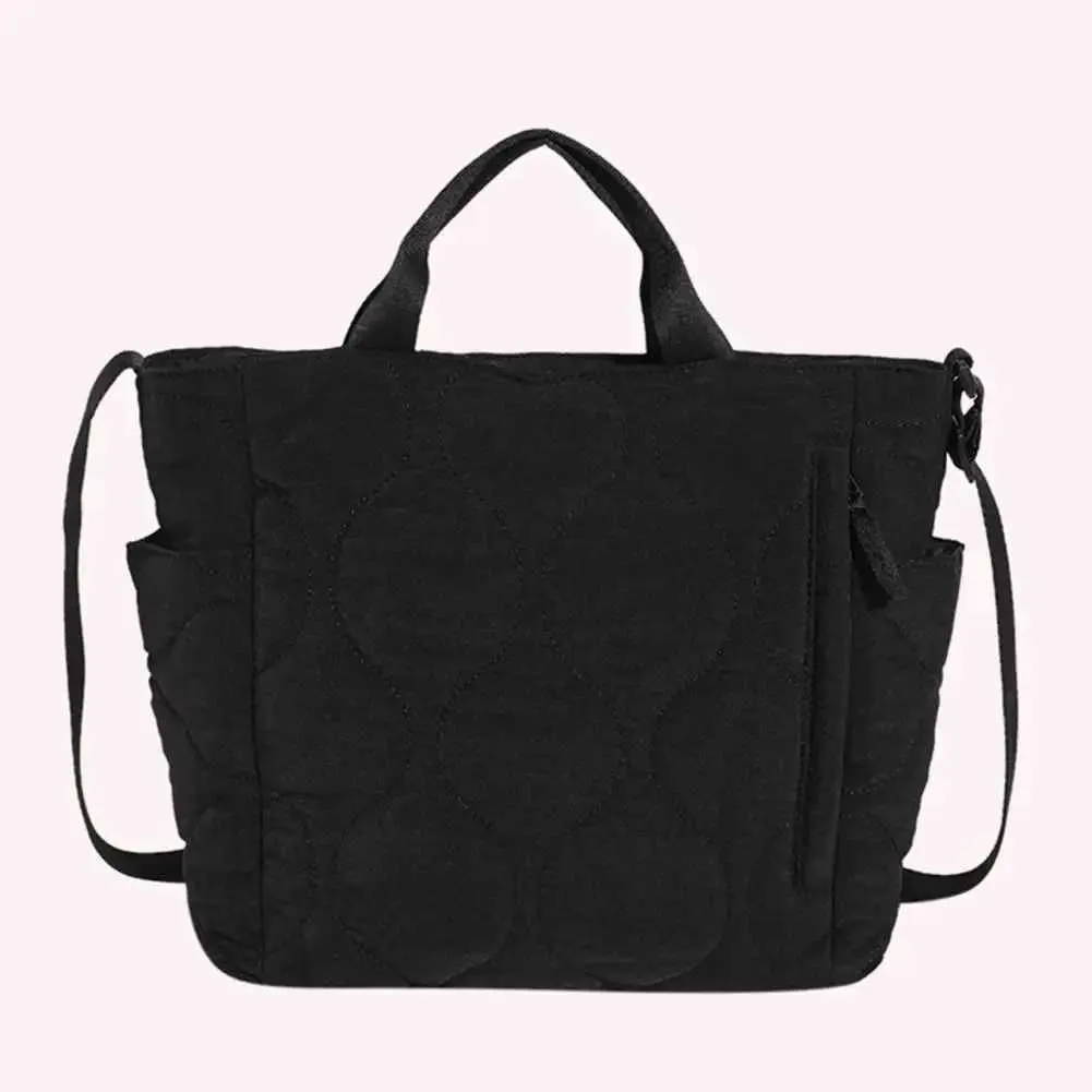 Borsa a tracolla imbottita da donna, grande capacità, borsa a mano leggera con manico superiore, tracolla regolabile, casual da viaggio_voghion.com