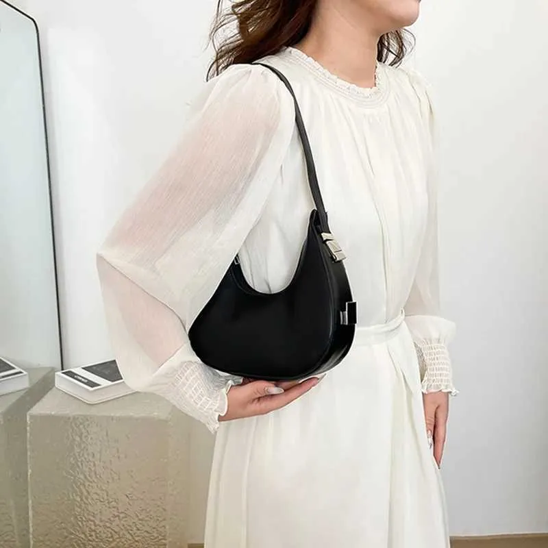 Borsa a tracolla semplice da donna in pelle PU con tracolla alla moda Y241115_voghion.com