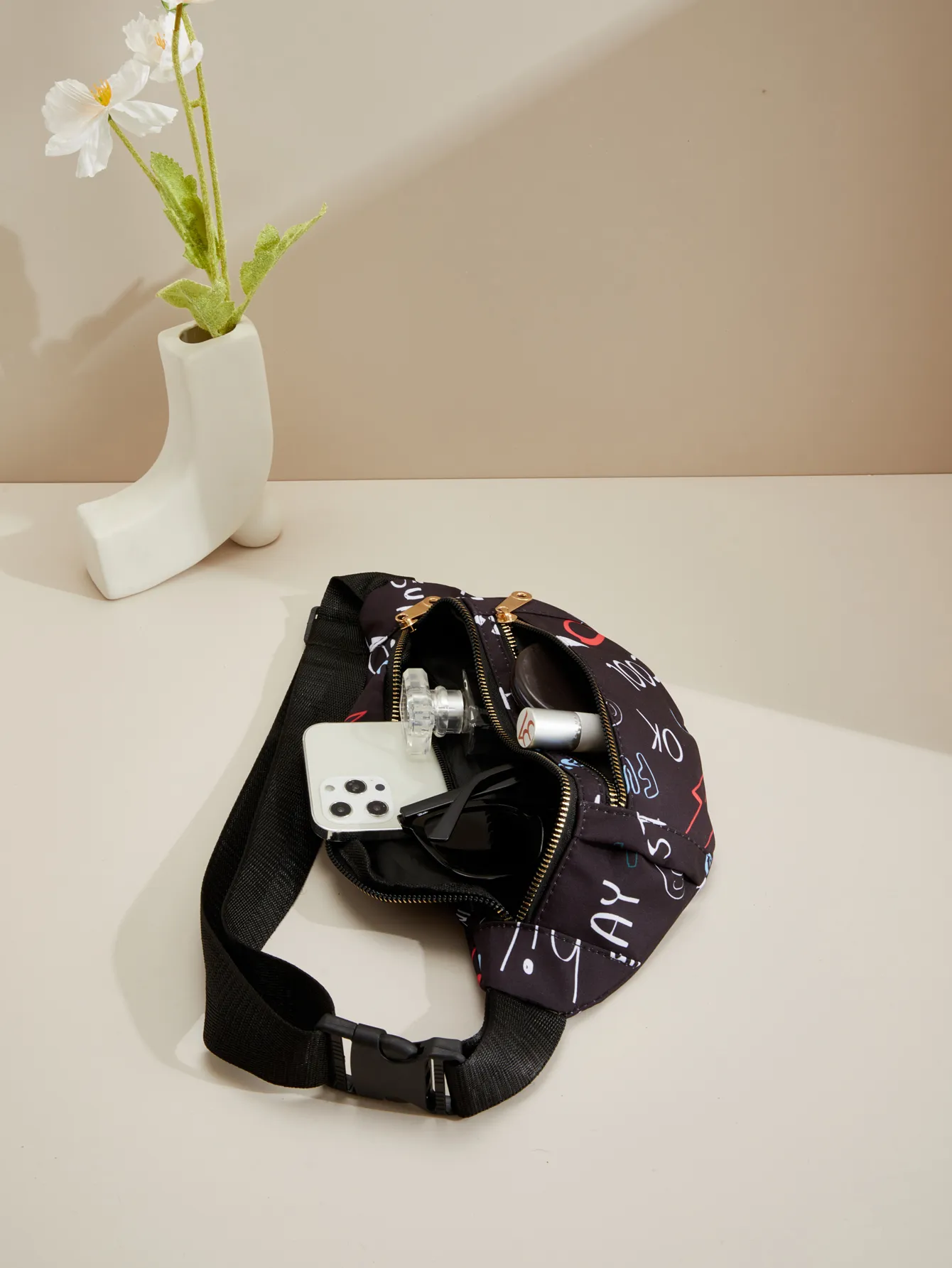 Marsupio piccolo a tracolla per donna, con cinturino regolabile, alla moda, cintura toracica, per sport, allenamento, viaggi, vita_voghion.com