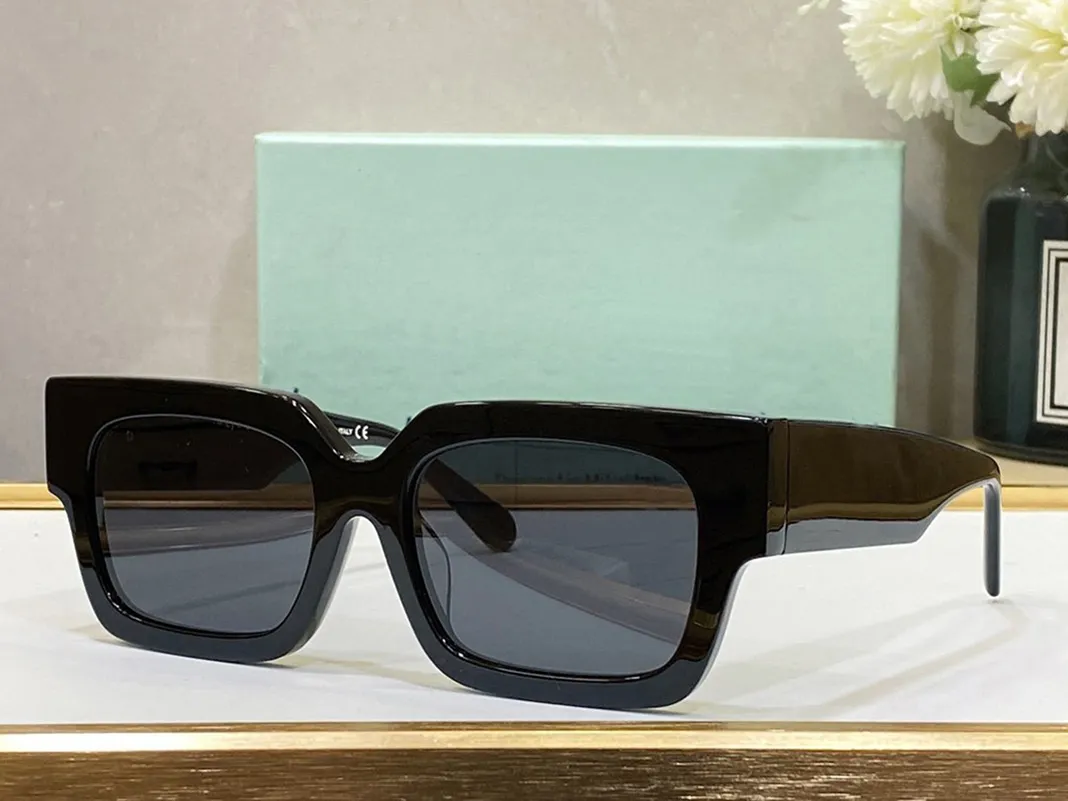 Mens Womens Sunglasses Cool Style Hot Fashion Classic Thick Plate Black White Square Frame Eyewear Off Man Glasses_voghion.com