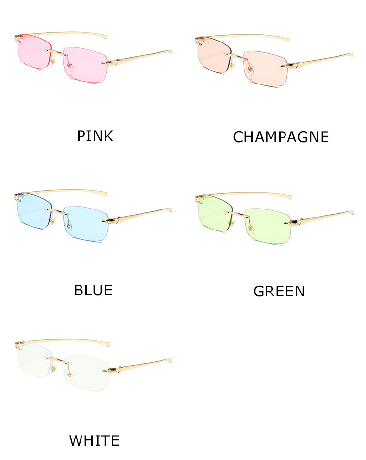 Leopard Head Frameless Sunglasses – High-End Small Frame For Women Fashion Trends Hot-selling_voghion.com