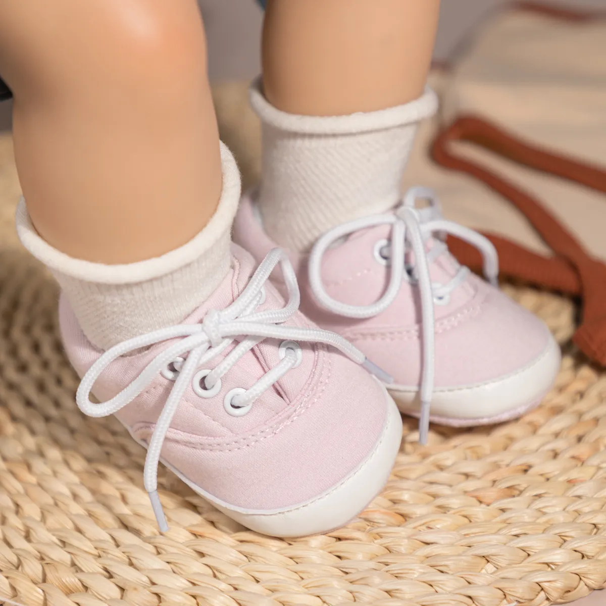 Cutefeet Babyschuhe für Kleinkinder, Jungen und Mädchen, Canvas, Turnschuhe, Neugeborene, Schnürschuhe, rutschfest, Sportschuhe, Lauflernschuhe_voghion.com