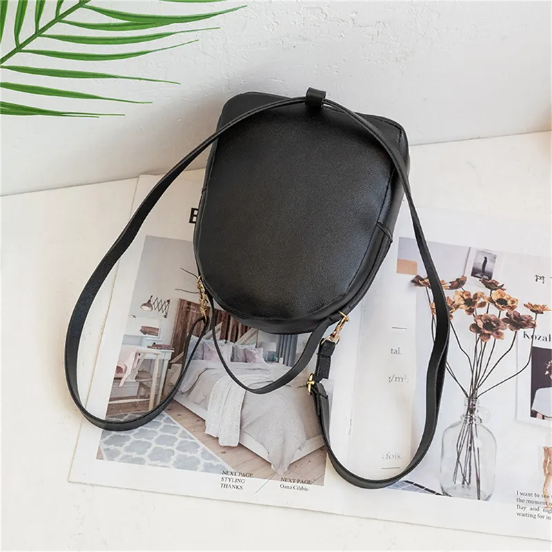 Zaino mini con ciondolo a forma di cigno con nappa, a doppio strato, per studenti, da donna, stile rombo_voghion.com