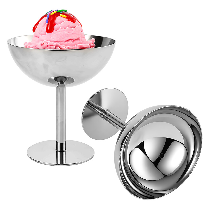 Cross-Border Stainless Steel Bar Cocktail Cold Drink Tall Ice Cream Dessert Pudding Cake Cup