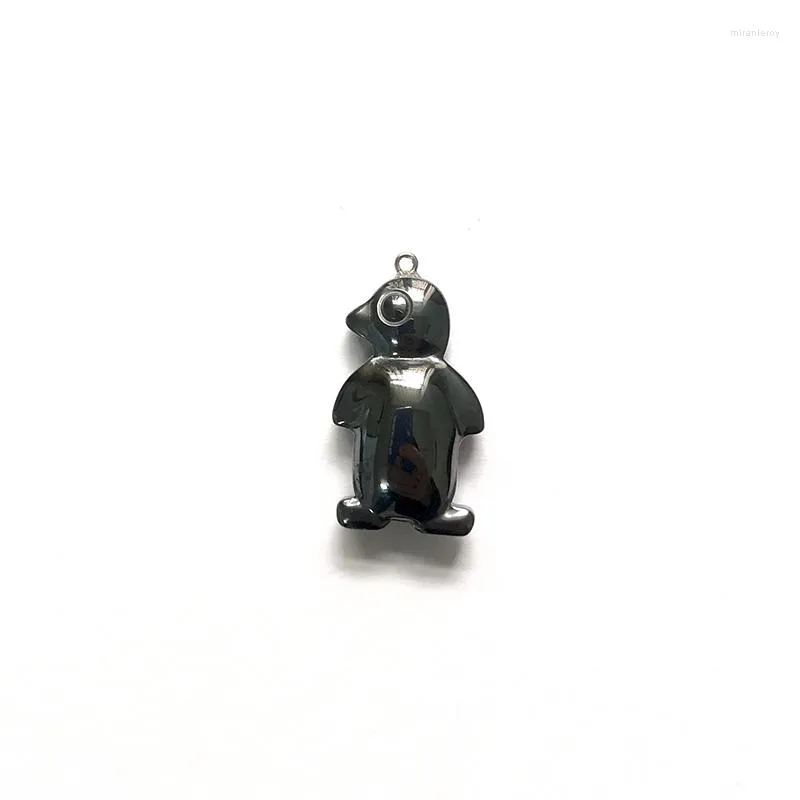 Collares colgantes de piedra natural, hematita negra, pez, delfín, estrella de mar, dijes, pulseras, brazaletes, accesorios de bricolaje_voghion.com
