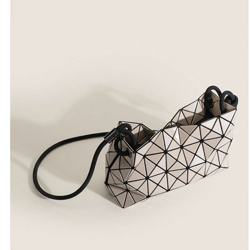 Borsa a tracolla premium con motivo geometrico a quadri, borsa da donna multifunzionale_voghion.com