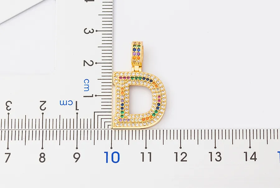 Initialen Kettenanhänger Vergoldet Mit Zirkonia Für Damen_voghion.com