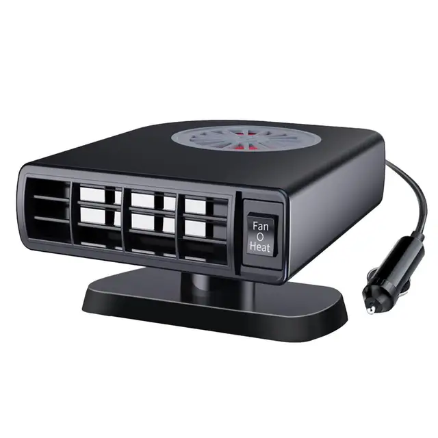 Încălzitor portabil pentru fereastră auto cu bază rotativă 150W 12/24 volți încălzire rapidă dezghețare cerb dezaburitor parbriz_voghion.com