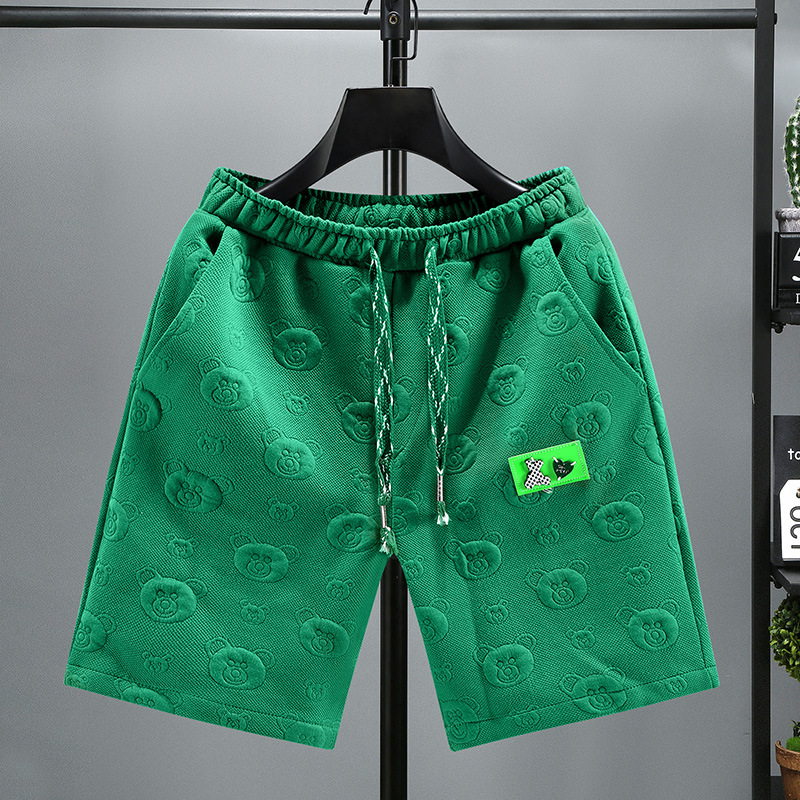 Vêtements pour hommes Short de sport pour hommes de mode 5 points été haut de gamme pantalon imprimé en acier marque grande taille pantalon droit ample décontracté 5 points